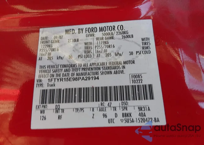 1FTYR15E98PA29194: 44305806