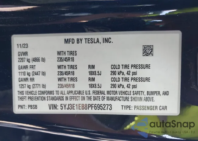 5YJ3E1EB8PF695273: 44305870