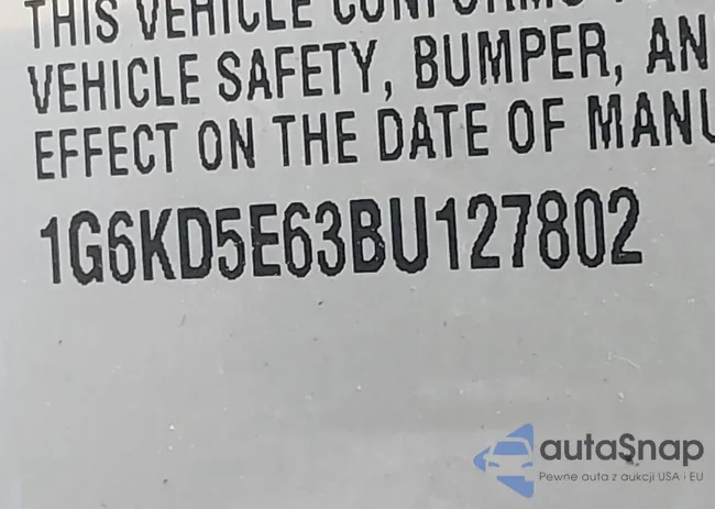 1G6KD5E63BU127802: 44305894