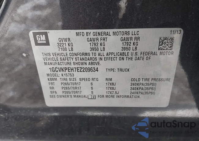 1GCVKPEH7EZ209634: 44305920