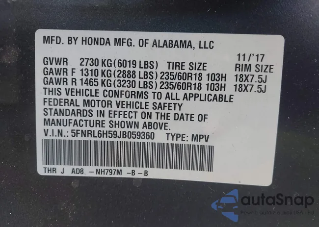 5FNRL6H59JB059360: 44307049