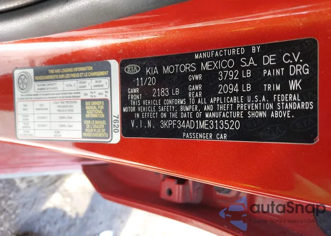 3KPF34AD1ME313520: 44307089