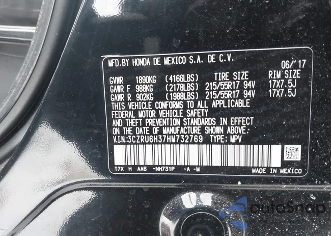 3CZRU6H37HM732769: 44307100