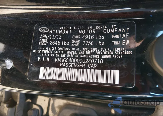 KMHGC4DD0DU240718: 44307153