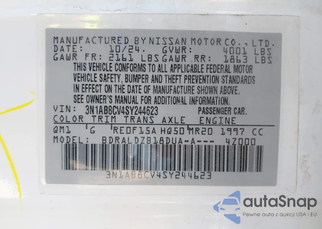 3N1AB8CV4SY244623: 44307236