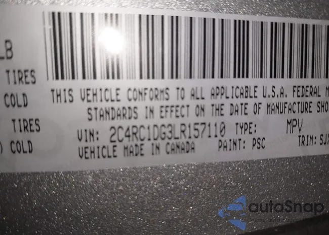 2C4RC1DG3LR157110: 44307248