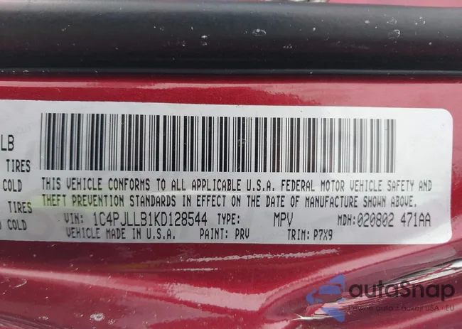 1C4PJLLB1KD128544: 44307368