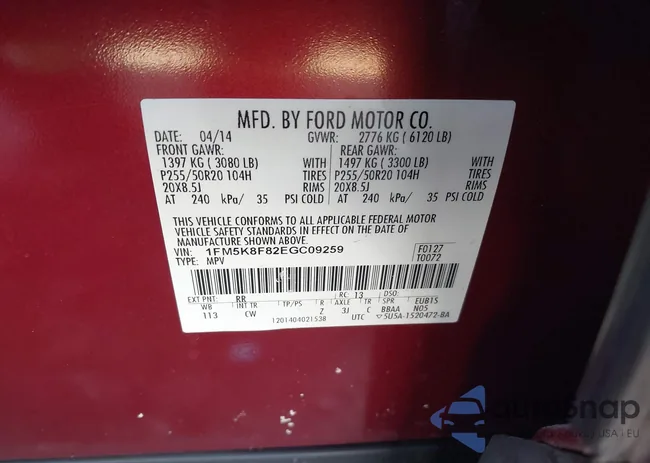 1FM5K8F82EGC09259: 44307392