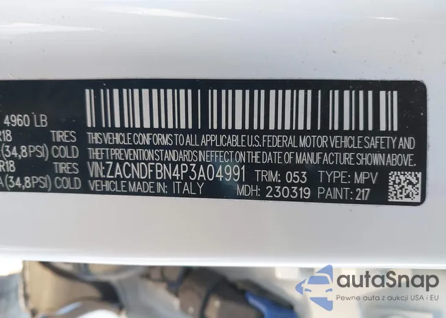 ZACNDFBN4P3A04991: 44307415