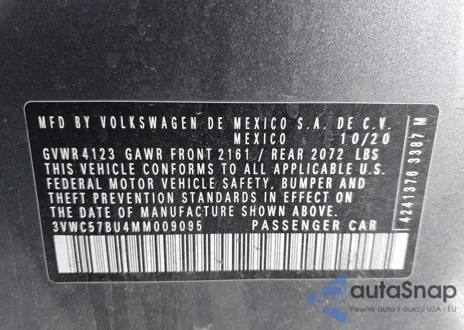 3VWC57BU4MM009095: 44307432