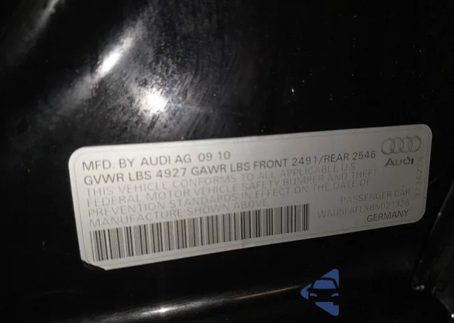 WAUBFAFLXBN021326: 44307531