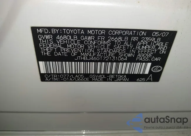 JTHBJ46G172131064: 44307601