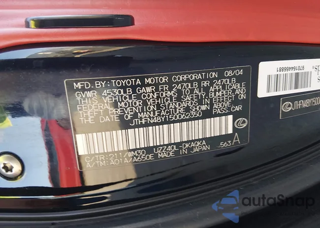 JTHFN48Y150062350: 44306735