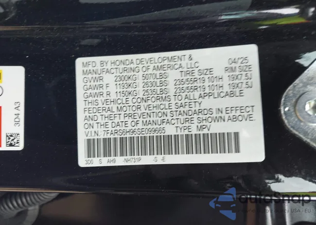 7FARS6H96SE099665: 44306764