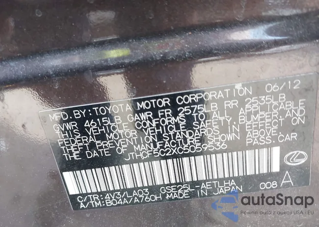 JTHCF5C2XC5059536: 44306775