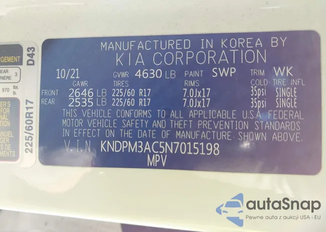 KNDPM3AC5N7015198: 44306788