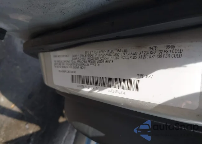 4S4BP61C867304043: 44308046