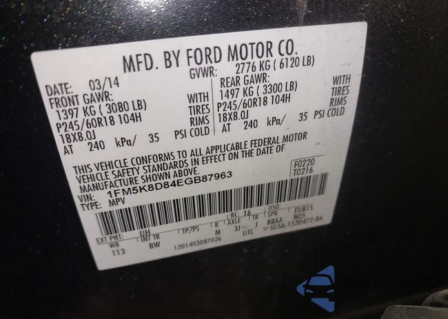 1FM5K8D84EGB87963: 44308061