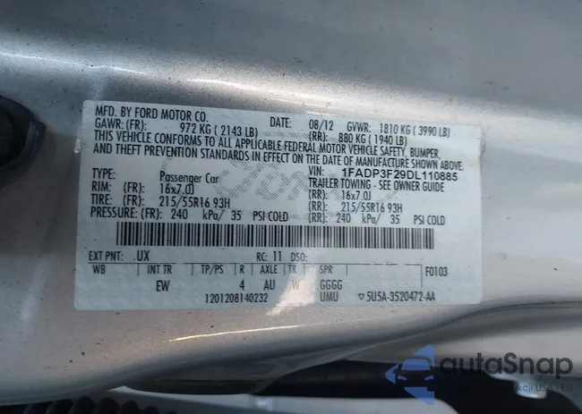 1FADP3F29DL110885: 44308148