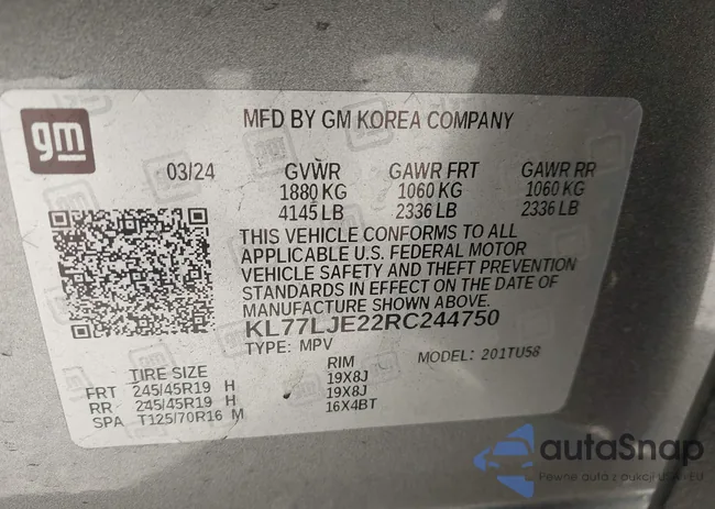 KL77LJE22RC244750: 44308297