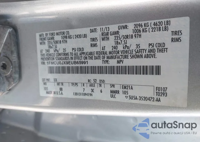 1FMCU0JX9EUB65991: 44308369