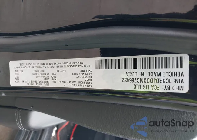 1C4RDJDG3MC766432: 44308406