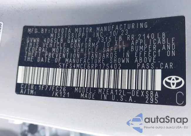 5YFS4MCE6RP175402: 44308412