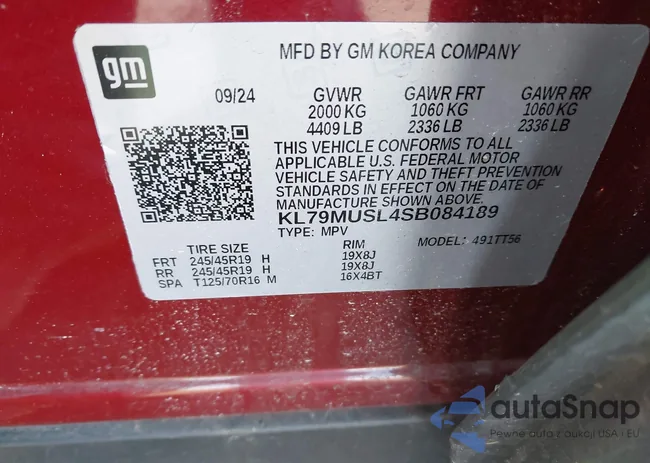 KL79MUSL4SB084189: 44308424