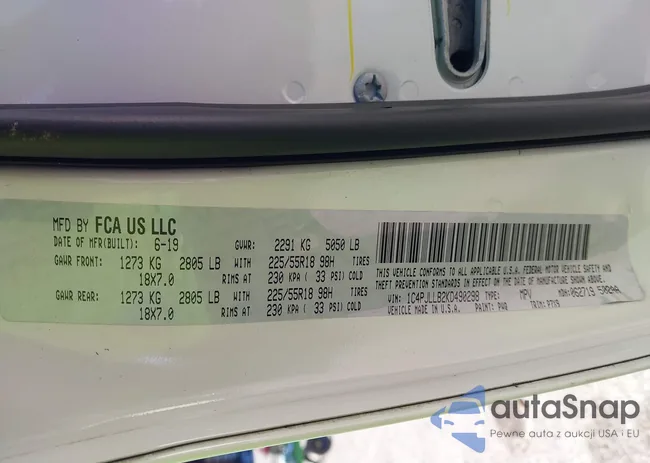 1C4PJLLB2KD490298: 44308607