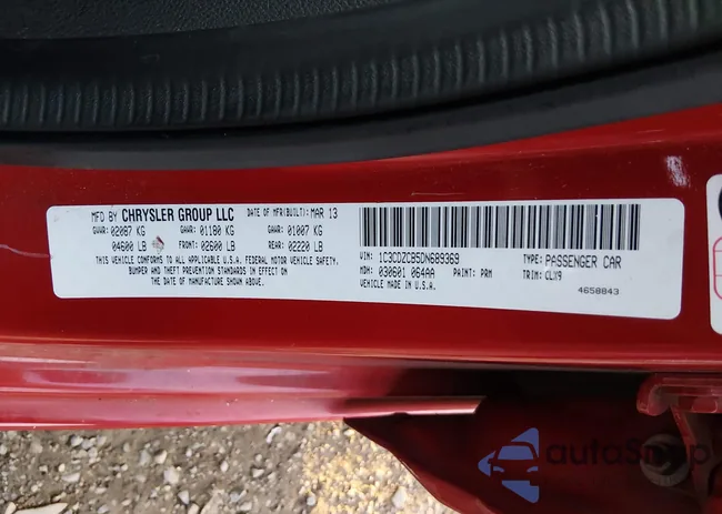 1C3CDZCB5DN689369: 44307662