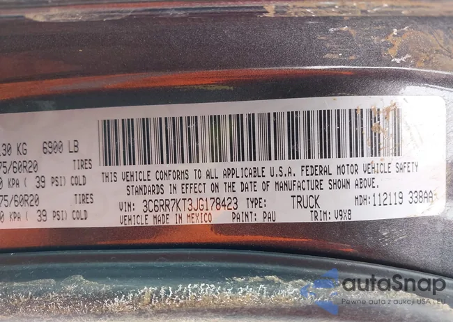 3C6RR7KT3JG178423: 44307685