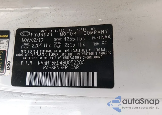 KMHHT6KD4BU052283: 44307703