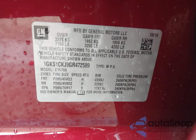 1GKS1CKJ9GR472589: 44307788