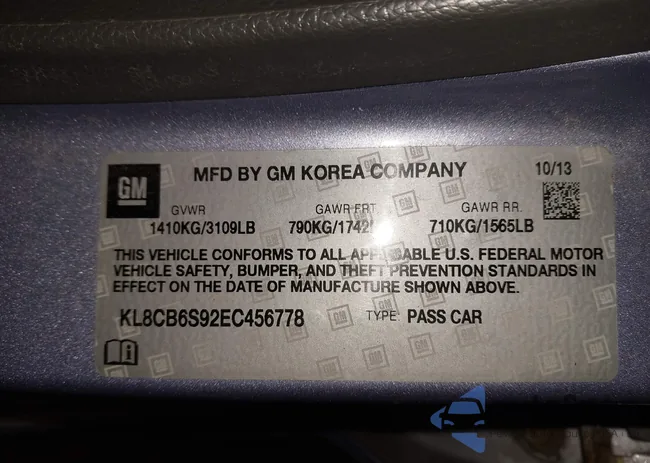 KL8CB6S92EC456778: 44307803