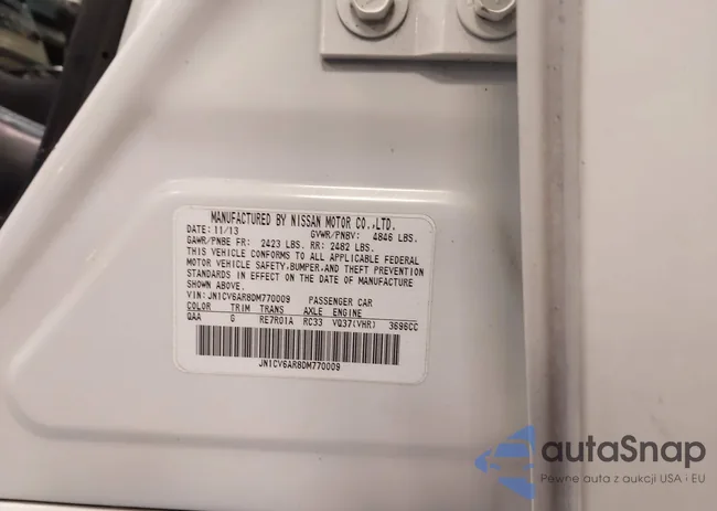 JN1CV6AR8DM770009: 44307811