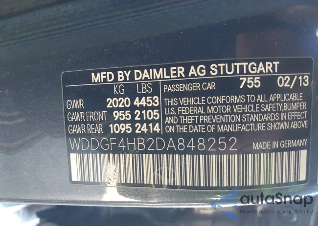 WDDGF4HB2DA848252: 44307900