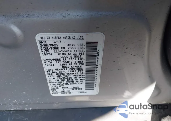 JN8AT2MV4HW023047: 44307923