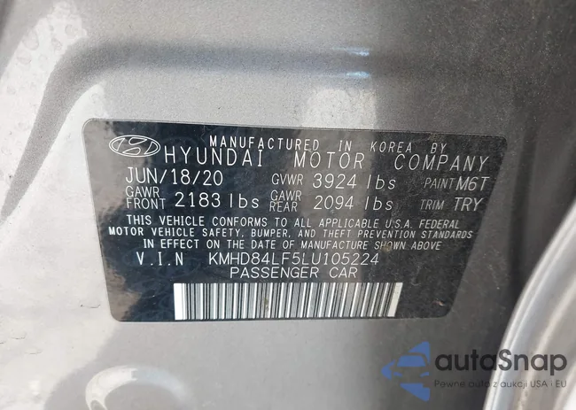 KMHD84LF5LU105224: 44307930