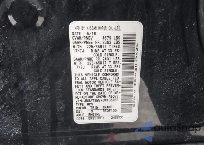 JN8AT2MV7GW136988: 44307956