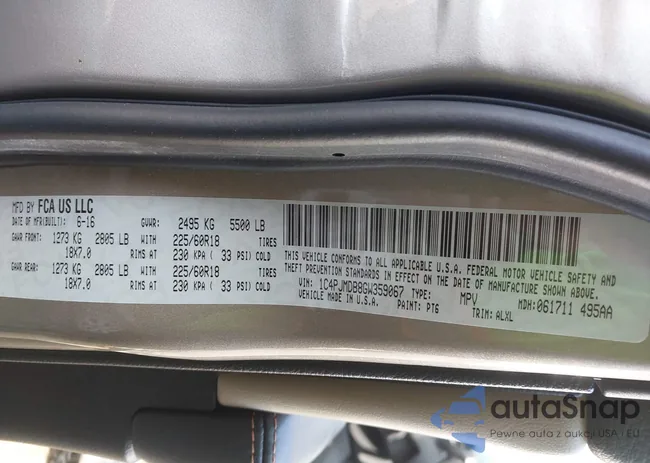 1C4PJMDB8GW359067: 44307997