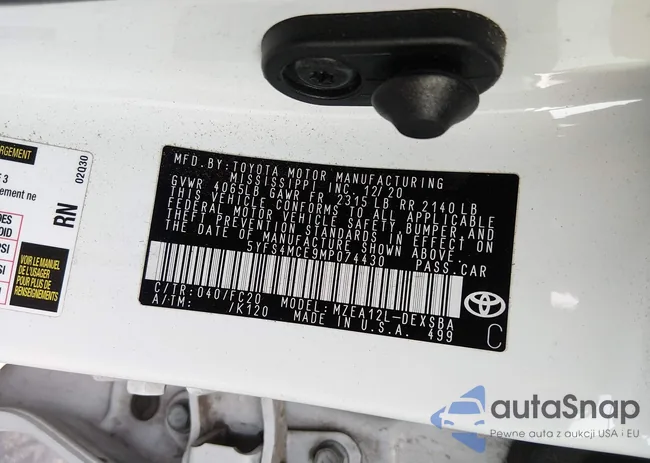 5YFS4MCE9MP074430: 44308009