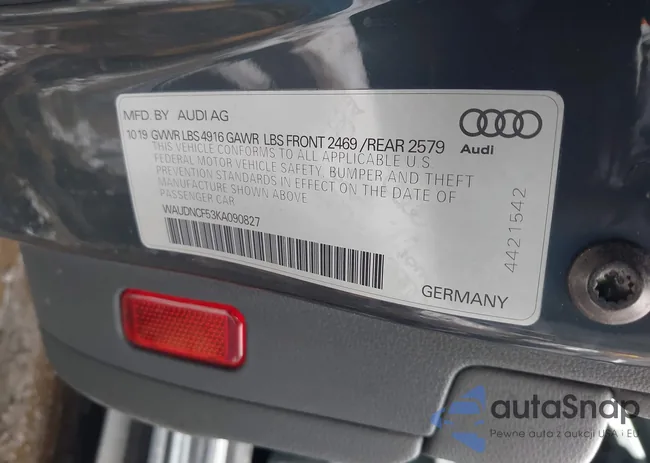 WAUDNCF53KA090827: 44308011