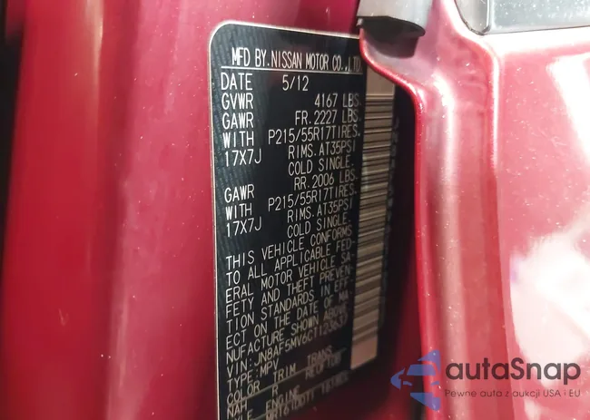 JN8AF5MV6CC123637: 44308012