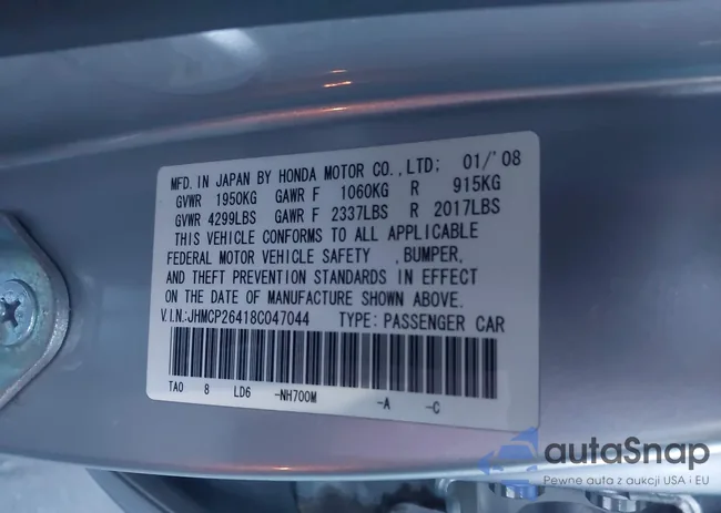 JHMCP26418C047044: 44309026