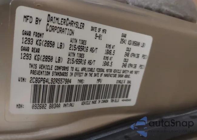 2C8GP64L92R557904: 44309092