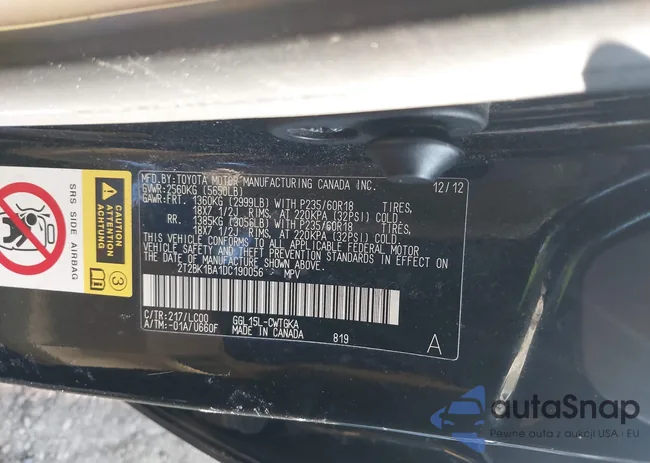 2T2BK1BA1DC190056: 44309105