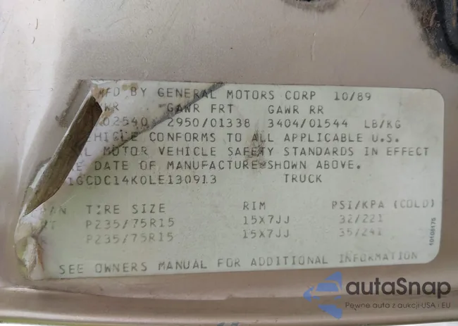 1GCDC14K0LE130913: 44309112