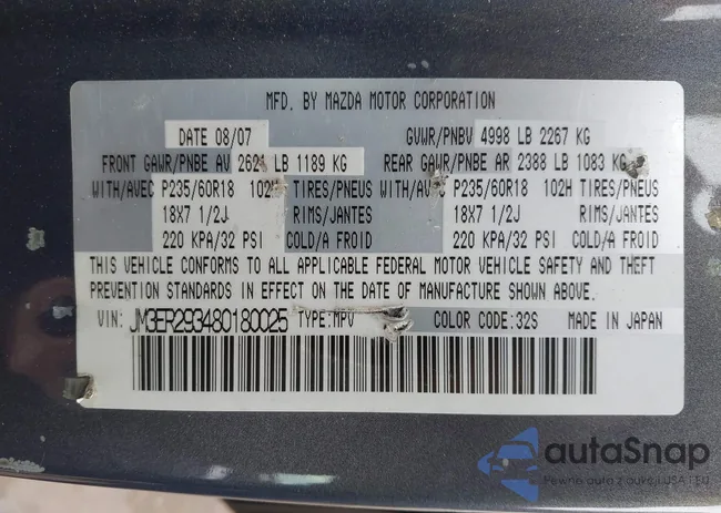 JM3ER293480180025: 44309145