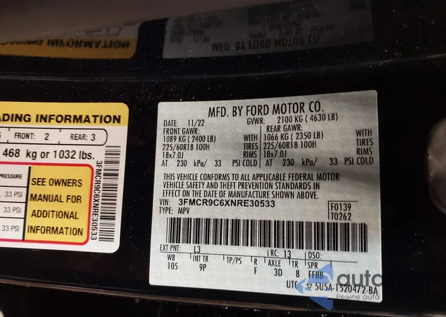 3FMCR9C6XNRE30533: 44309147