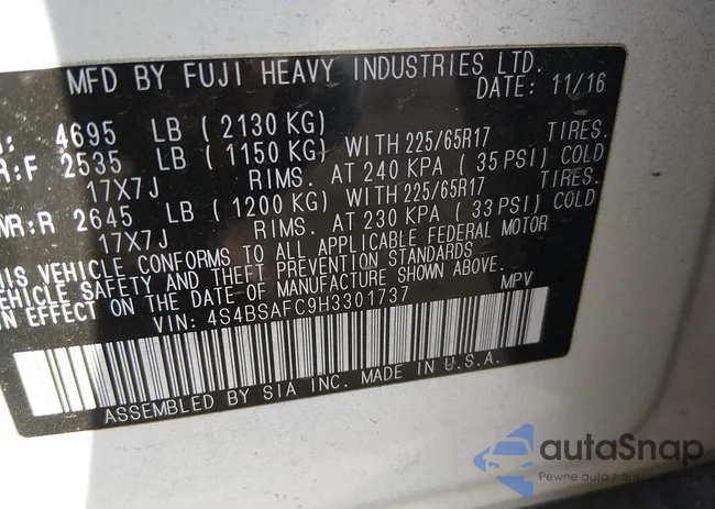 4S4BSAFC9H3301737: 44309275